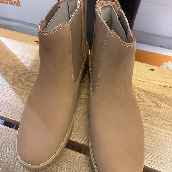 TIMBERLAND WOMEN'S ELLENDALE MID CHELSEA BOOT BROWN NUBUCK W MD  A4418-A3Z - Picture 3 of 8